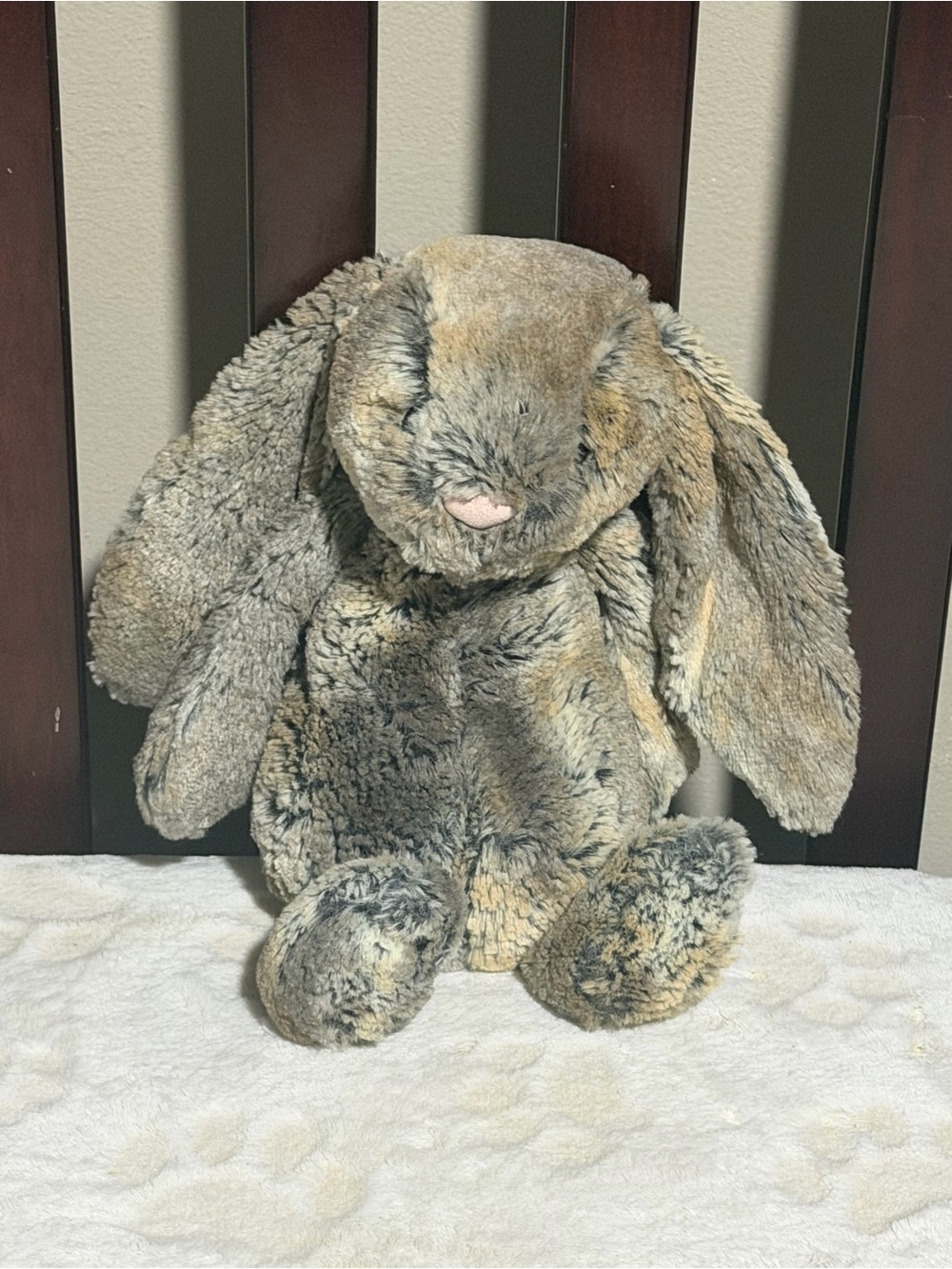Jellycat Medium Bashful Woodland Bunny Plush Gray Brown